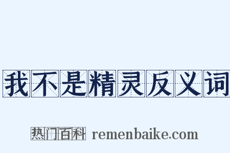我不是精灵反义词是什么意思的图片